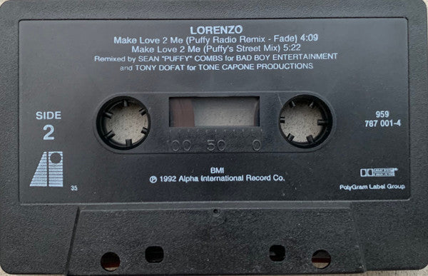 Lorenzo Smith : Make Love 2 Me (Cass, Single)