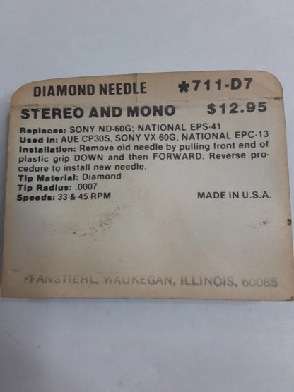 0711-D7 Pfanstiehl * Sony ND-60G; EPS-41 Stylus