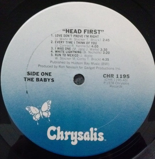 The Babys : Head First (LP, Album, San)