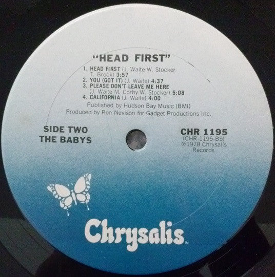 The Babys : Head First (LP, Album, San)