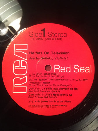 Jascha Heifetz : Heifetz On Television (LP)