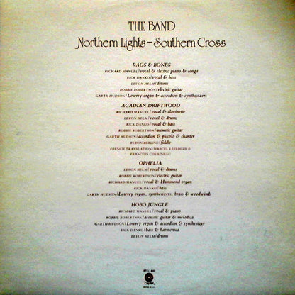The Band : Northern Lights-Southern Cross (LP, Album, Jac)