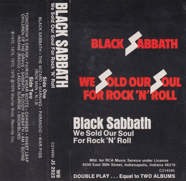Black Sabbath : We Sold Our Soul For Rock 'N' Roll (Cass, Comp, Club)