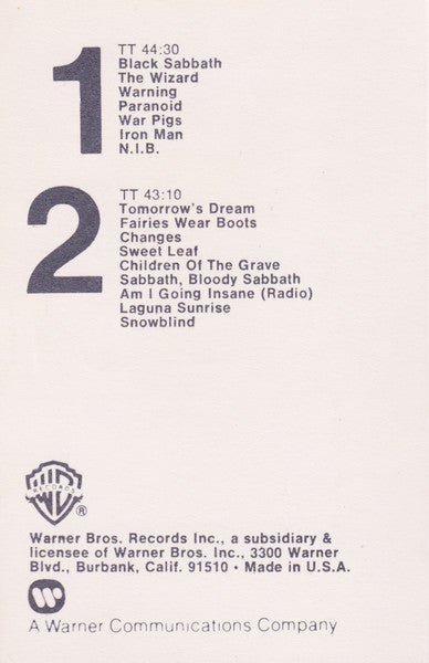 Black Sabbath : We Sold Our Soul For Rock 'N' Roll (Cass, Comp, Club)