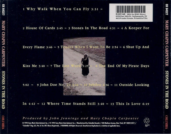 Mary Chapin Carpenter : Stones In The Road (CD, Album, Club, RE)