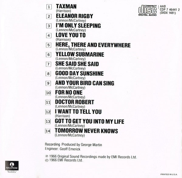 The Beatles : Revolver (CD, Album, RE, Son)