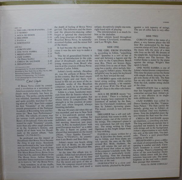 Antonio Carlos Jobim : The Composer Of Desafinado, Plays (LP, Album, RE)