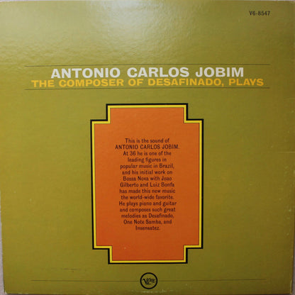 Antonio Carlos Jobim : The Composer Of Desafinado, Plays (LP, Album, RE)