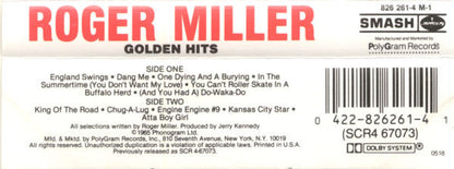 Roger Miller : Golden Hits (Cass, Comp, RE, Dol)