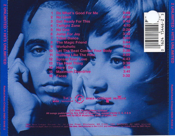 2 Unlimited : Hits Unlimited (CD, Comp, Promo)