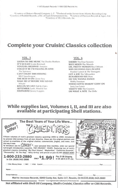 Various : Cruisin' Classics Vol. IV (Cass, Comp, Geo)