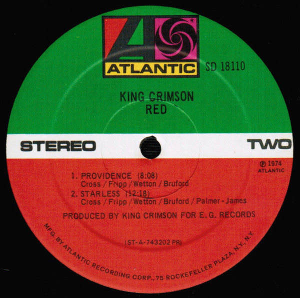 King Crimson : Red (LP, Album, PR )