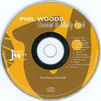 Phil Woods & The Los Angeles Jazz Orchestra : Groovin' To Marty Paich (CD, Album)
