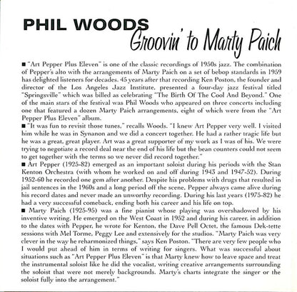 Phil Woods & The Los Angeles Jazz Orchestra : Groovin' To Marty Paich (CD, Album)