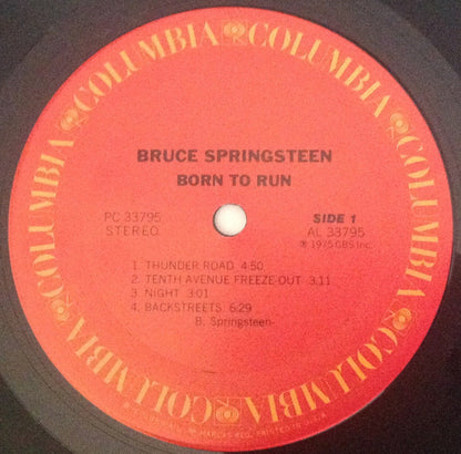 Bruce Springsteen : Born To Run (LP, Album, JC )