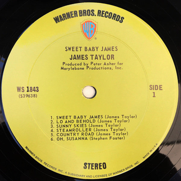 James Taylor (2) : Sweet Baby James (LP, Album, RP)