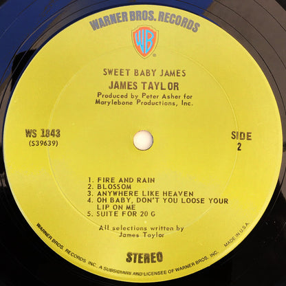James Taylor (2) : Sweet Baby James (LP, Album, RP)