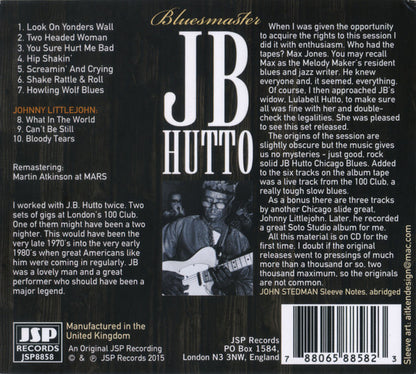 J.B. Hutto Also Featured John Littlejohn : Bluesmaster (CD, Comp, RE, RM)