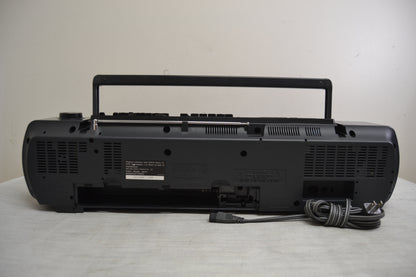 Panasonic RX-DT50, Vertical CD Player Stereo AM / FM Radio Dual Cassette 1980's 8 Fully Serviced * New Belts