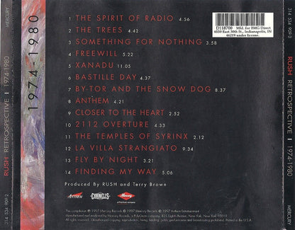 Rush : Retrospective I 1974-1980 (CD, Comp, Club, PMD)