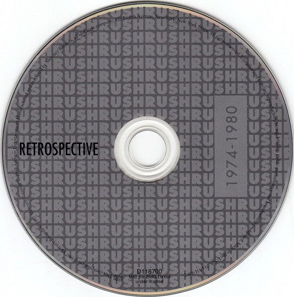 Rush : Retrospective I 1974-1980 (CD, Comp, Club, PMD)