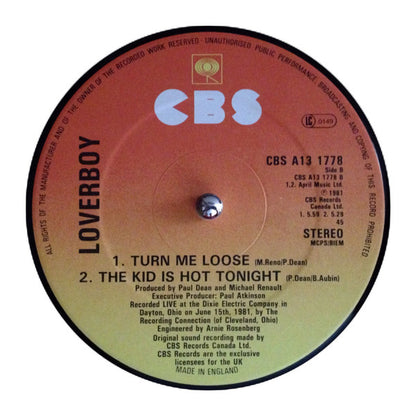 Loverboy : Working For The Weekend b/w Turn Me Loose/The Kid Is Hot Tonite LIVE (12", Maxi)