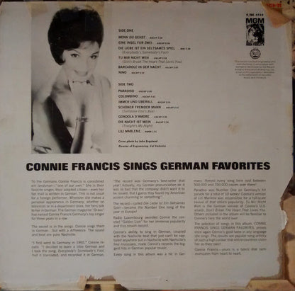 Connie Francis : Sings German Favorites (LP, Album, Mono)