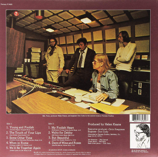 Tony Bennett / Bill Evans : The Tony Bennett Bill Evans Album (LP, Album, RE)