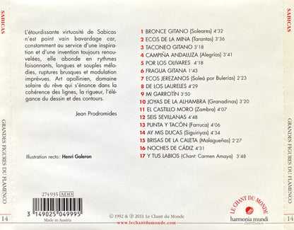 Sabicas : Grandes Figures Du Flamenco - Volume 14 (CD, Comp, RE)