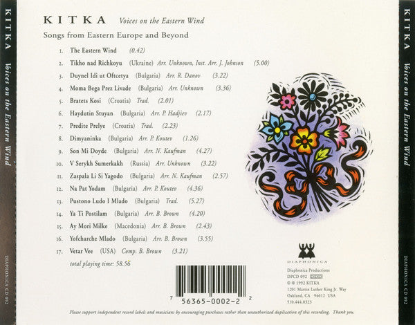 Kitka* : Voices On The Eastern Wind (CD, Album)