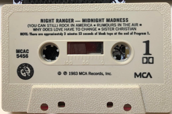 Night Ranger : Midnight Madness (Cass, Album, Club, CH)