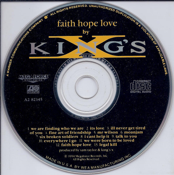 King's X : Faith Hope Love (CD, Album, Club)