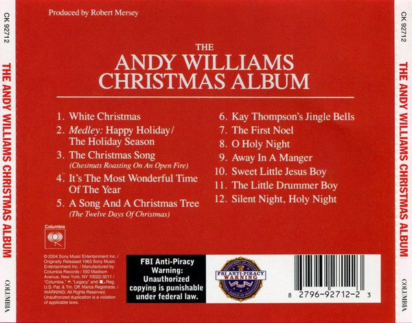 Andy Williams : The Andy Williams Christmas Album (CD, Album, RE, RM)