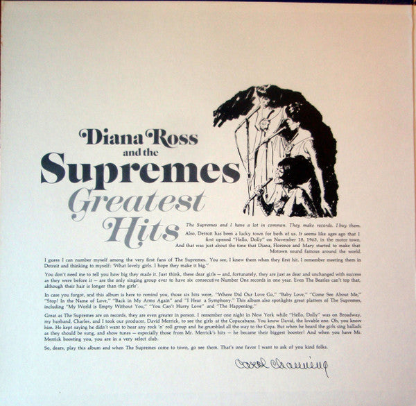 Diana Ross And The Supremes* : Greatest Hits (2xLP, Comp, Roc)