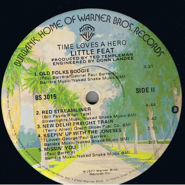 Buy Little Feat : Time Loves A Hero (LP, Album, Win) Online for a