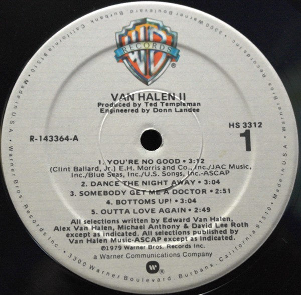 Van Halen : Van Halen II (LP, Album, Club, RCA)