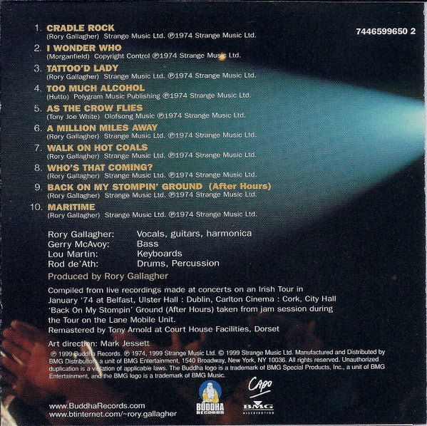 Rory Gallagher : Irish Tour (CD, Album, RE, RM)