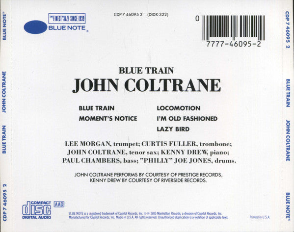 John Coltrane : Blue Train (CD, Album, RE)