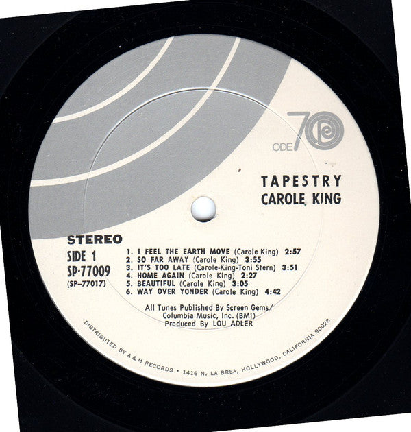 Carole King : Tapestry (LP, Album, Gat)
