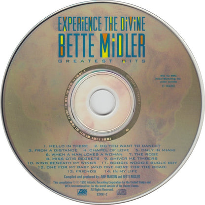 Bette Midler : Experience The Divine (Greatest Hits) (CD, Comp, Club)