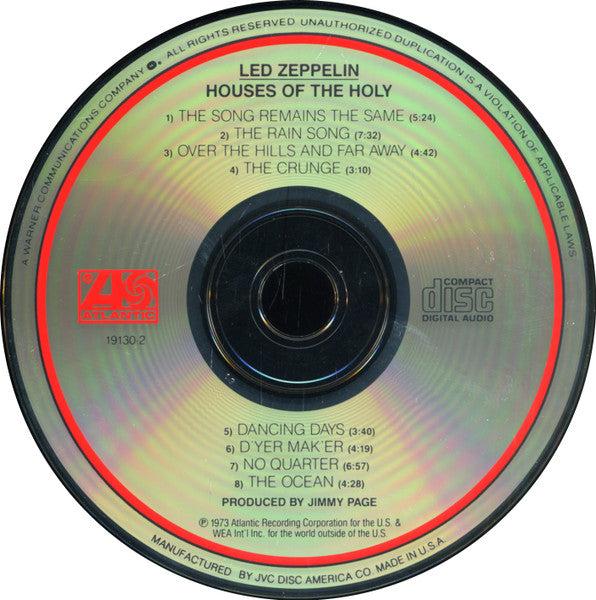 Led Zeppelin : Houses Of The Holy (CD, Album, RE)