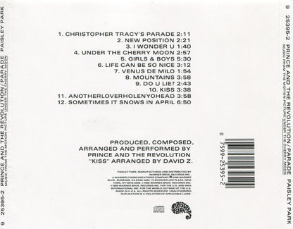 Prince And The Revolution : Parade (CD, Album, RE)