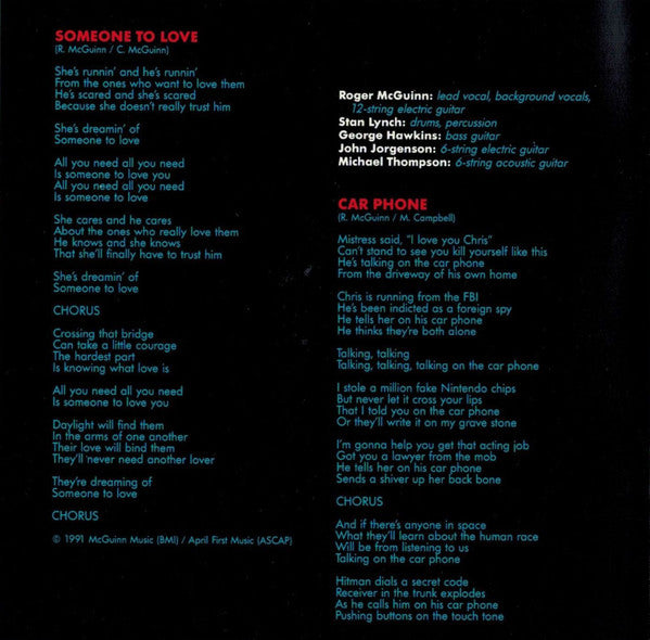 Roger McGuinn : Back From Rio (CD, Album, Club, BMG)