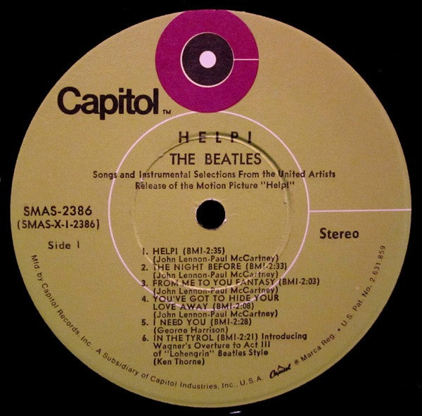 The Beatles : Help! (The Original Motion Picture Soundtrack)  (LP, Album, RE, Grn)