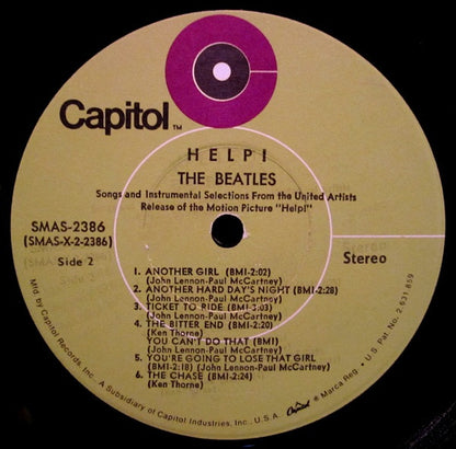 The Beatles : Help! (The Original Motion Picture Soundtrack)  (LP, Album, RE, Grn)