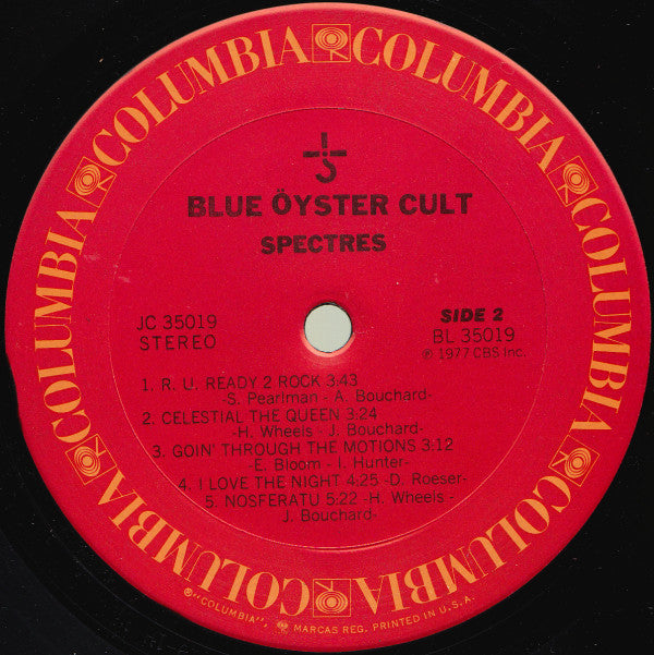 Blue Öyster Cult : Spectres (LP, Album, San)