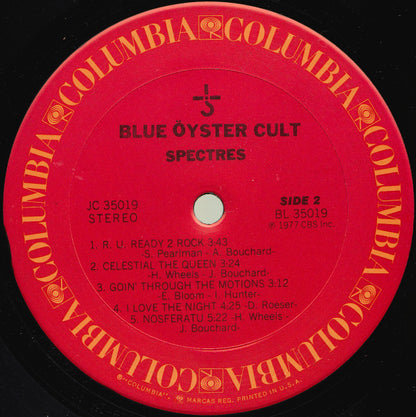 Blue Öyster Cult : Spectres (LP, Album, San)