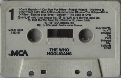 The Who : Hooligans (Cass, Comp, Mono, Club)