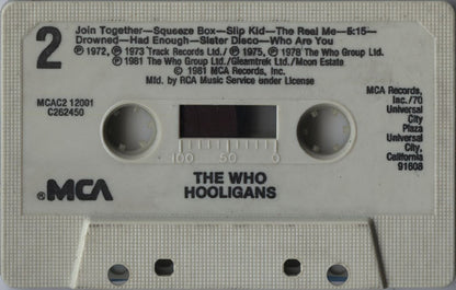 The Who : Hooligans (Cass, Comp, Mono, Club)