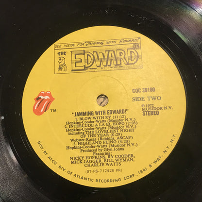 Nicky Hopkins, Ry Cooder, Mick Jagger, Bill Wyman, Charlie Watts : Jamming With Edward! (LP, Album, Pre)